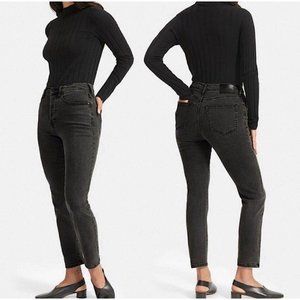 Everlane High Rise Slim Straight Cigarette Jean Black